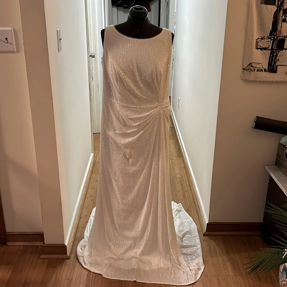 NWT Davids Bridal beaded gown Flawless zipper triple lined Includes garment bag - Picture 1 of 7